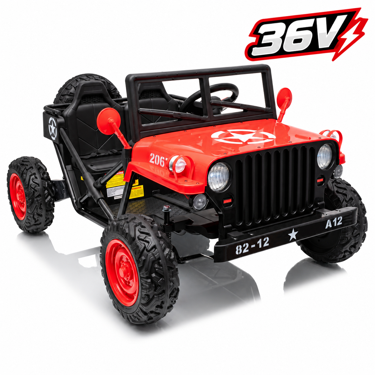 Joyracer 36V Ride on Cars with 2 Seater, 600W Powered Ride on Toys for Big Kids w/ 4 Wheels Spring Suspension, Bluetooth, Up to 9 MPH