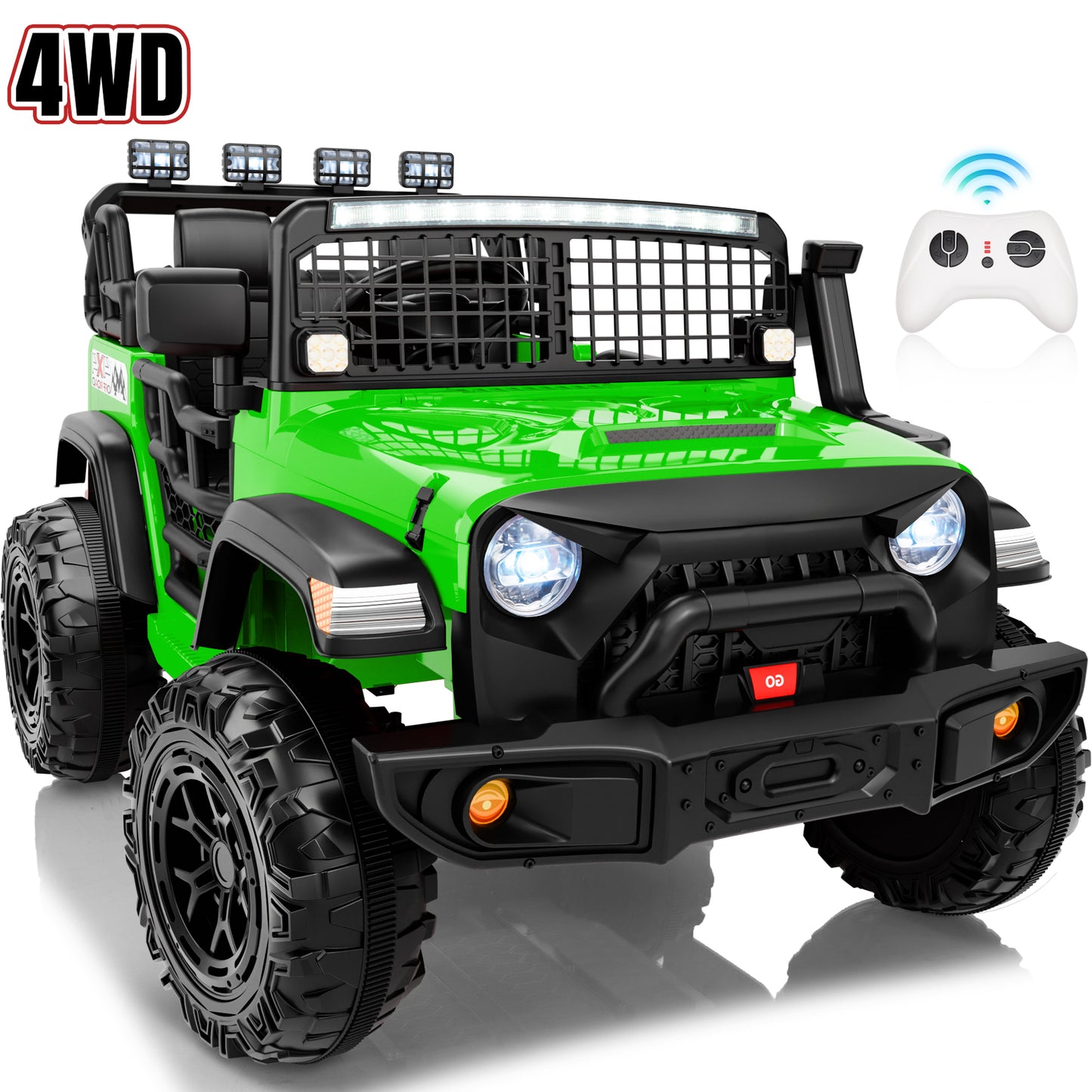 Joyracer 4WD 24 Volt Ride on Toys, 2 Seater Power Car wheels Truck with 800W Motors, Remote Control, Bluetooth, Spring Suspension, LED Light, Pink