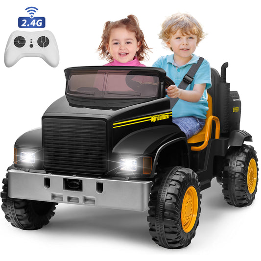 24V Kids Ride On Car Tractor with Remote Control black