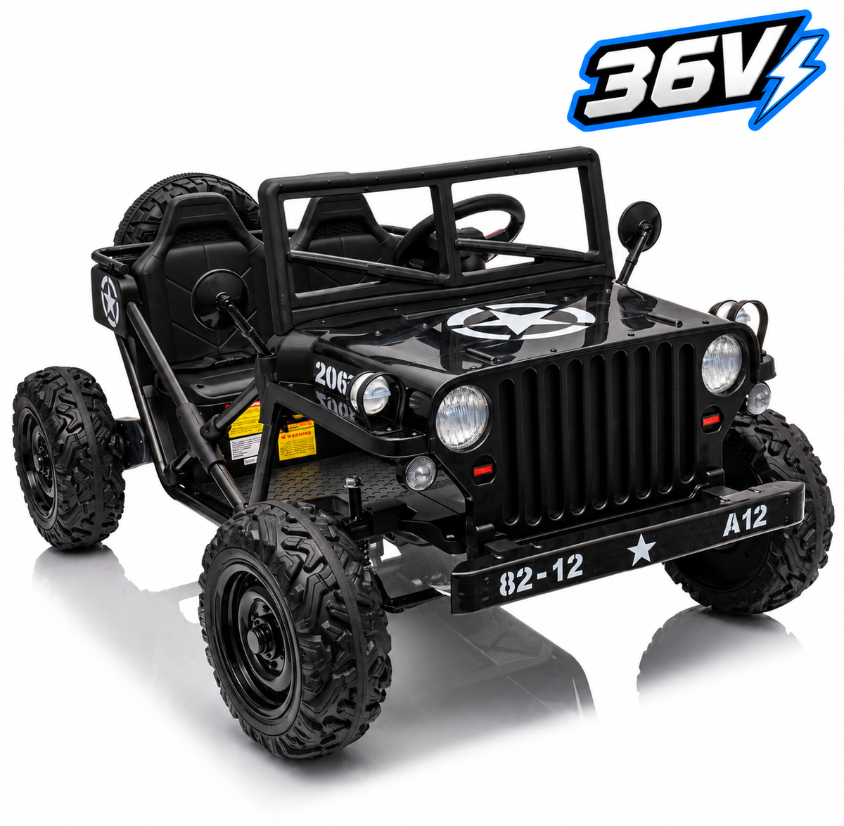Joyracer 36V Ride on Cars with 2 Seater, 600W Powered Ride on Toys for Big Kids w/ 4 Wheels Spring Suspension, Bluetooth, Up to 9 MPH