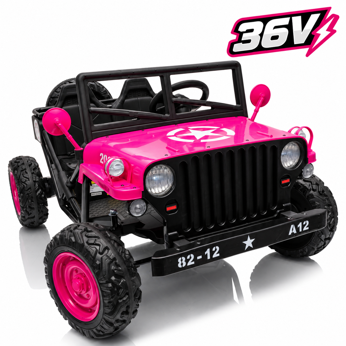 Joyracer 36V Ride on Cars with 2 Seater, 600W Powered Ride on Toys for Big Kids w/ 4 Wheels Spring Suspension, Bluetooth, Up to 9 MPH
