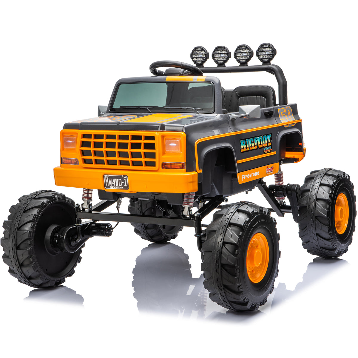Licensed BIGFOOT 24V Ride On Toys, Joyracer  800W 2 Seater Ride on Truck w/ Remote, Bluetooth, Large Tires, Four-Wheel Suspension