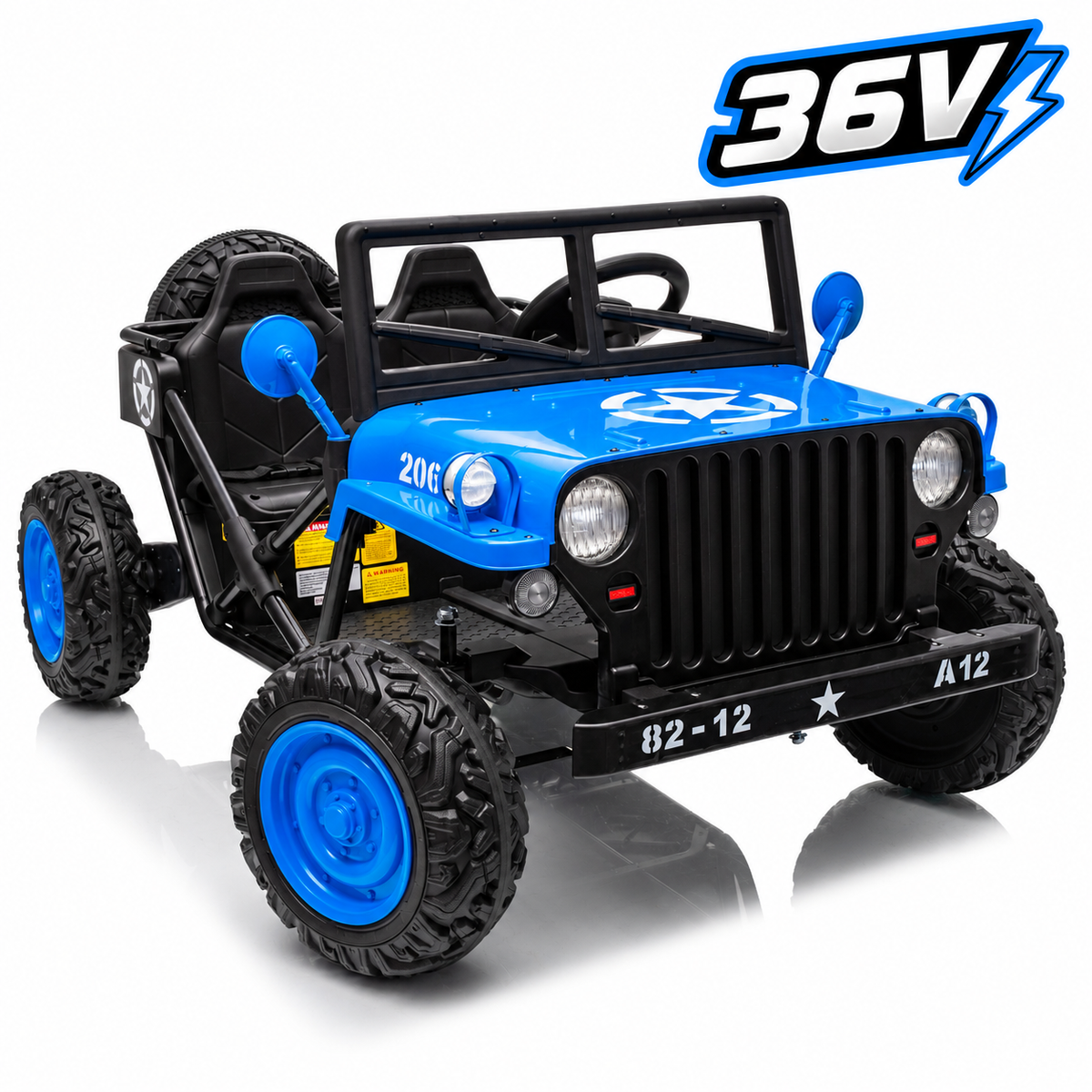 Joyracer 36V Ride on Cars with 2 Seater, 600W Powered Ride on Toys for Big Kids w/ 4 Wheels Spring Suspension, Bluetooth, Up to 9 MPH