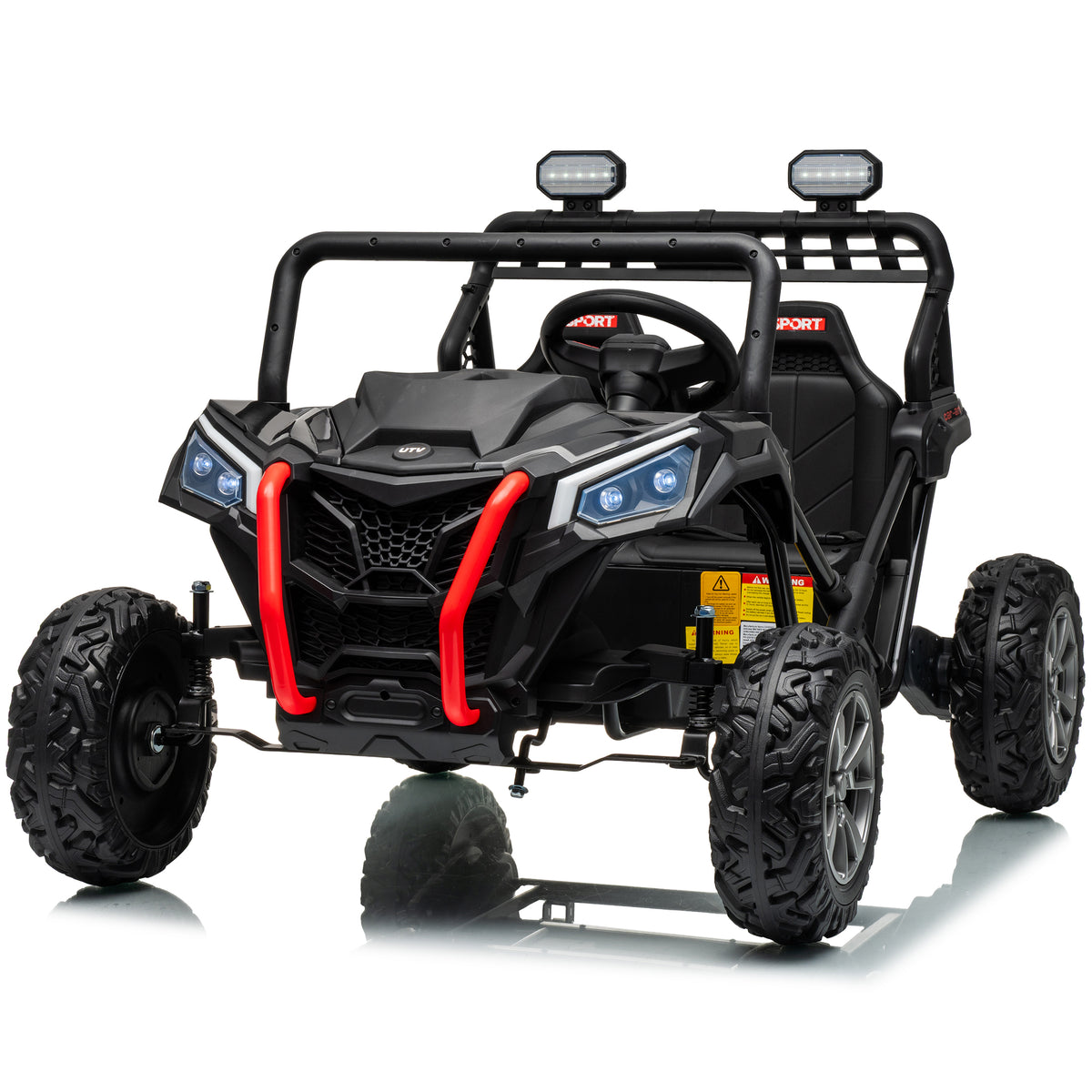 Joyracer 36V Kids Electric Ride On Car, 2-Seater Ride on Toys with 9 MPH Max Speed, EVA Tires, Wraparound Steel Frame, Bluetooth