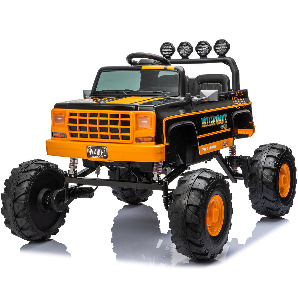 Licensed BIGFOOT 24V Ride On Toys, Joyracer  800W 2 Seater Ride on Truck w/ Remote, Bluetooth, Large Tires, Four-Wheel Suspension