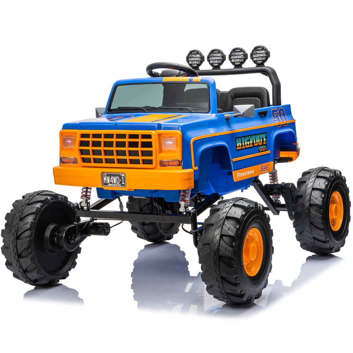 Licensed BIGFOOT 24V Ride On Toys, Joyracer  800W 2 Seater Ride on Truck w/ Remote, Bluetooth, Large Tires, Four-Wheel Suspension