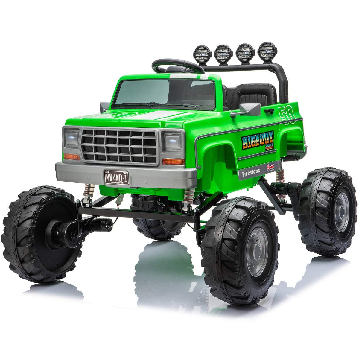 Licensed BIGFOOT 24V Ride On Toys, Joyracer  800W 2 Seater Ride on Truck w/ Remote, Bluetooth, Large Tires, Four-Wheel Suspension