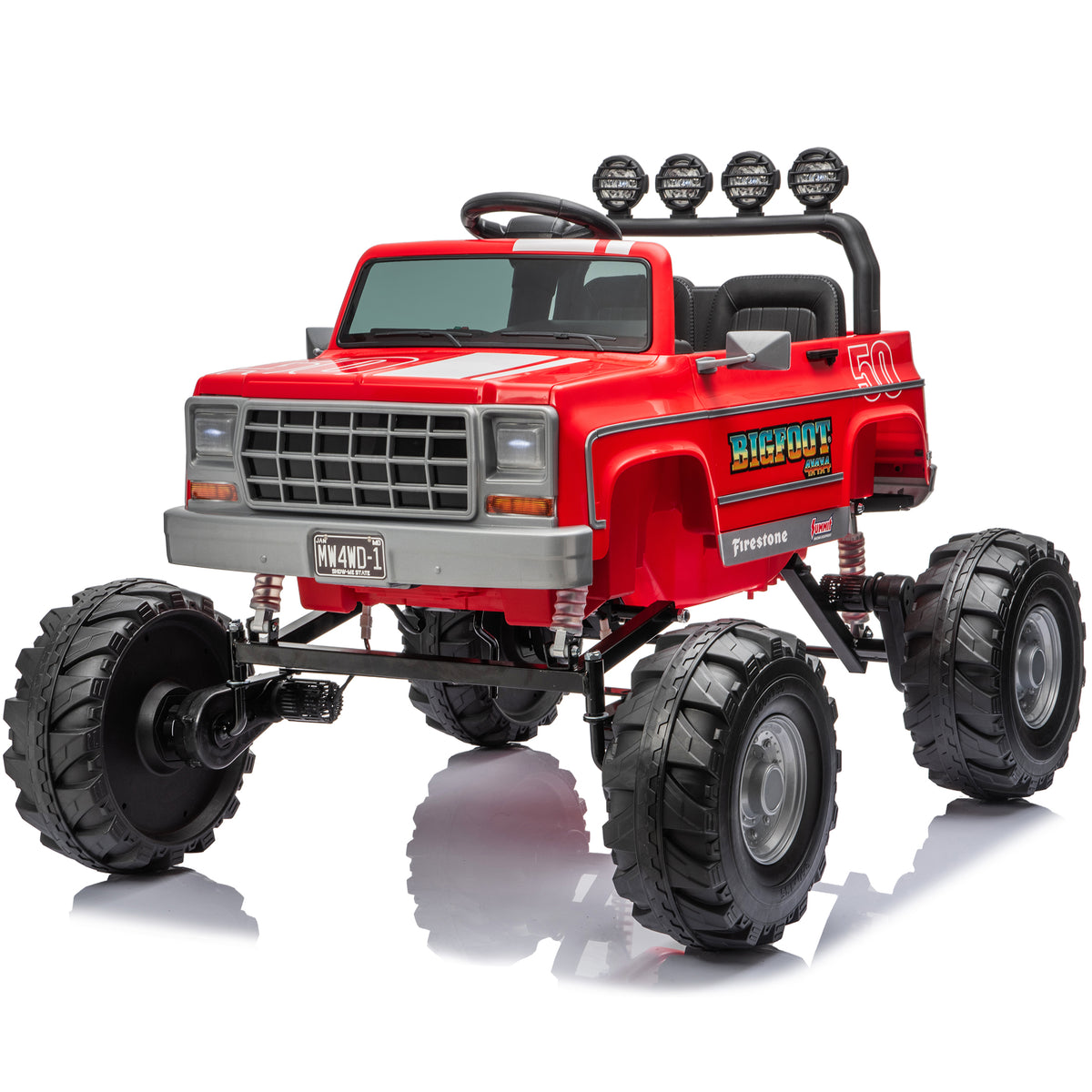 Licensed BIGFOOT 24V Ride On Toys, Joyracer  800W 2 Seater Ride on Truck w/ Remote, Bluetooth, Large Tires, Four-Wheel Suspension