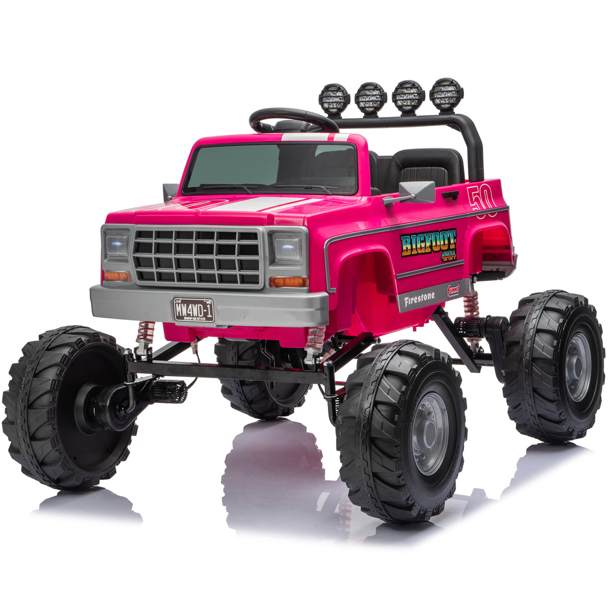 Licensed BIGFOOT 24V Ride On Toys, Joyracer  800W 2 Seater Ride on Truck w/ Remote, Bluetooth, Large Tires, Four-Wheel Suspension