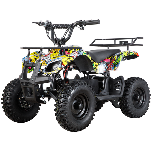 500W Dirt Quad - 36V Powered Ride ons, Up to 16 mph, Electric 4-Wheeler for Kids 6+, Yellow