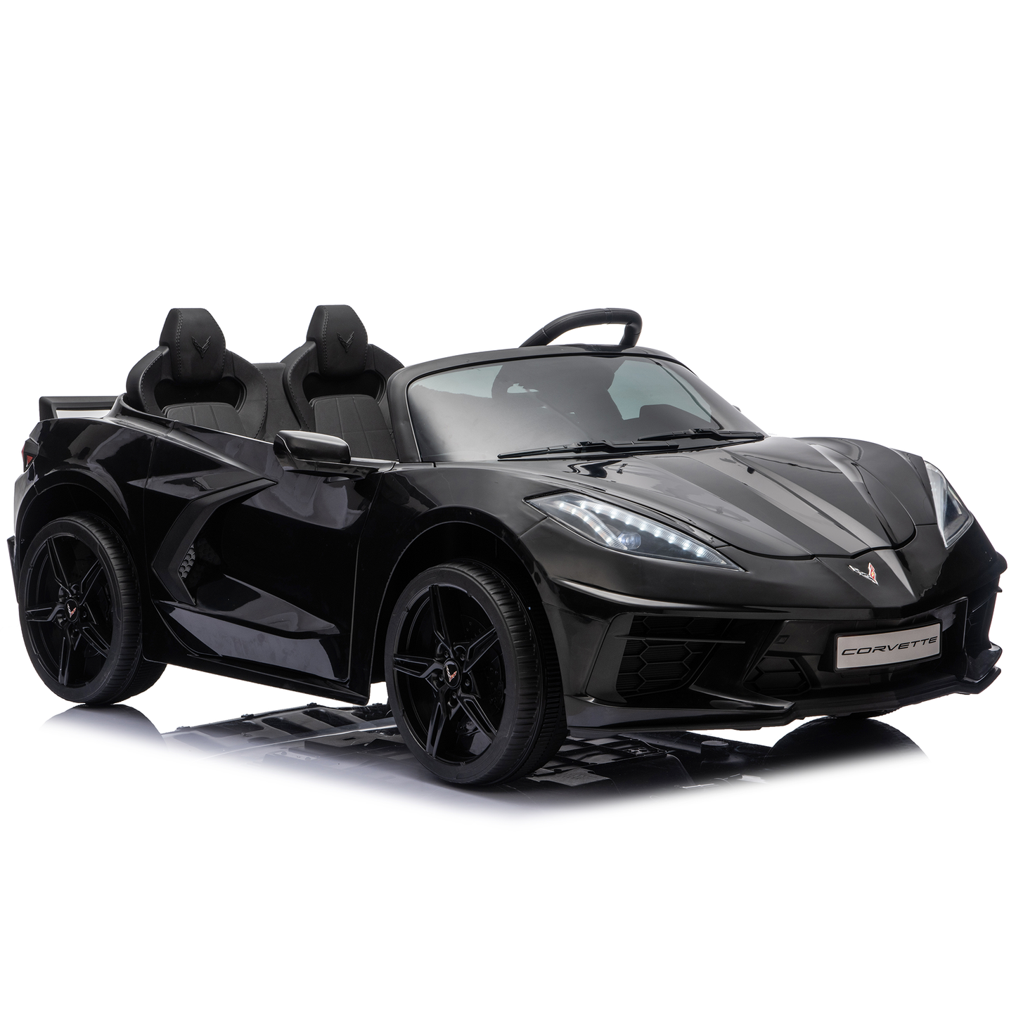 Joyracer 24 Volt Ride on Toys with Remote, Officially Licensed Corvette Power Car Wheel & 2 Seater, 800W Ride on Car with Bluetooth for Boys and Girls