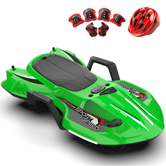 Electric Kids Ride on Toys Car, 200W Hub Motor & 24V Battery, Tail Color Spray, Up to 7MPH, Green