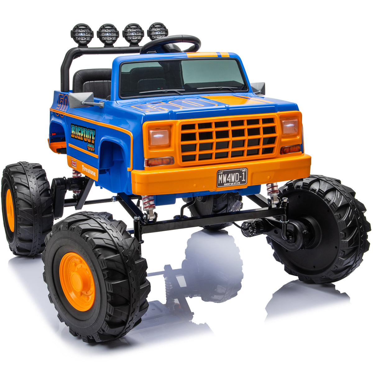 Joyracer Licensed BIGFOOT 24V Ride on Toys, 800W Electric Car for Kids with Remote, Bluetooth, Seat Belt & Four-Wheel Shock Absorption