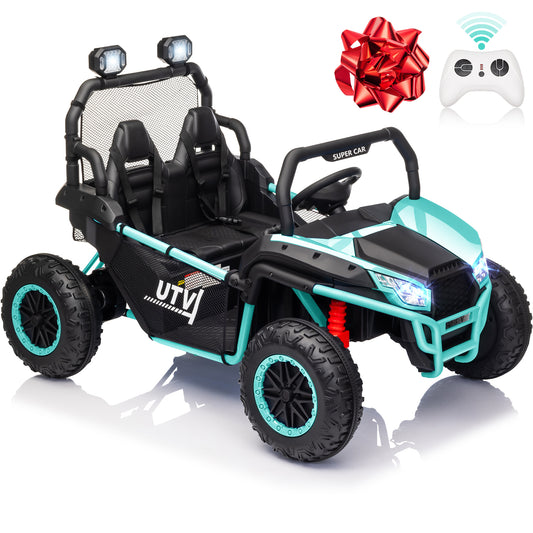 Joyracer 24V Kids Ride on Car, 2 Seater Powered off-Road, 4WD Electric Vehicles with Remote Control, Maximum 5mph, Spring Suspension UTV for 3-8 Boys Girls