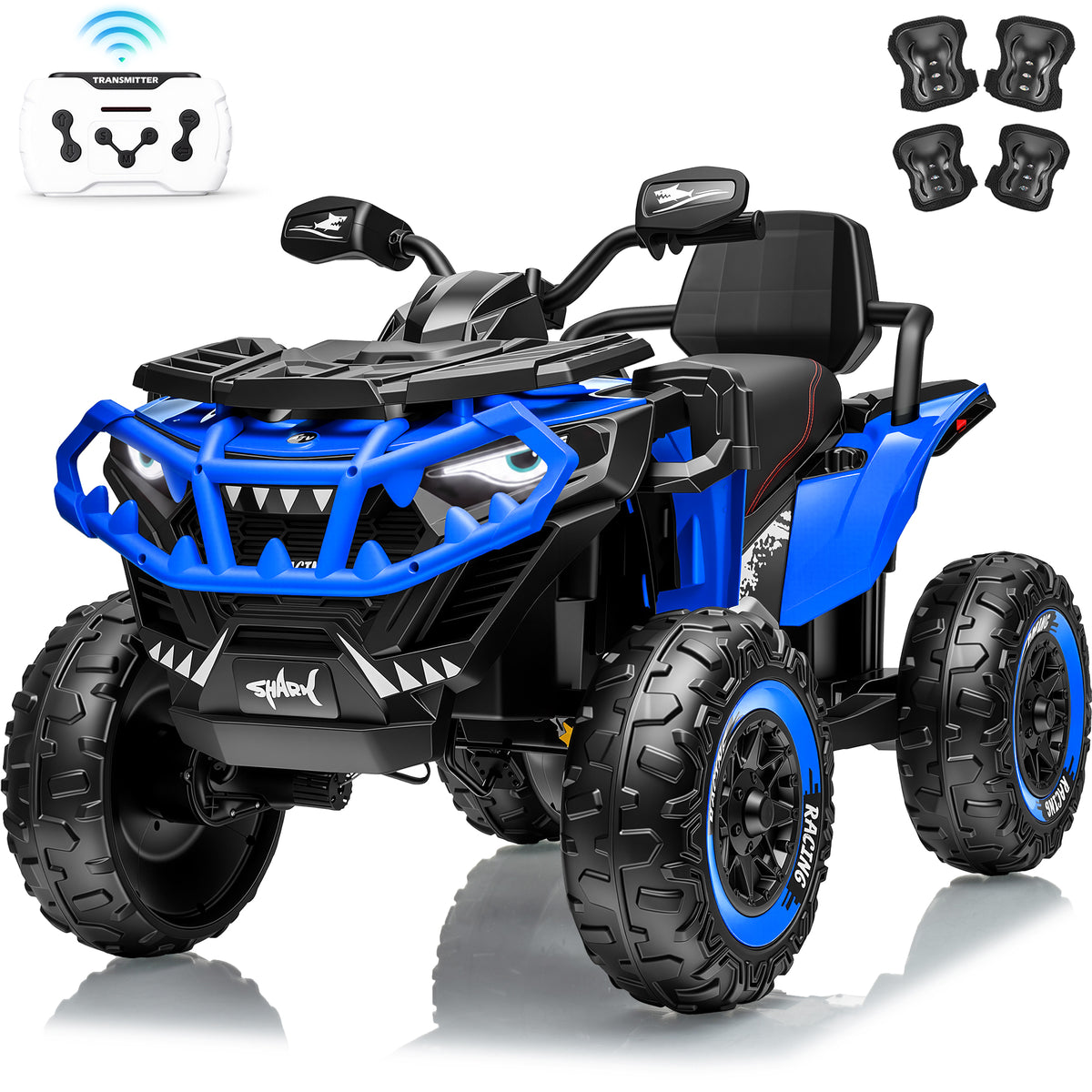 Joyracer XXL 24 Volt Ride on Toys for Big Kids, EVA Tires 4 Wheeler with 2 Seater, Power Car Wheels with Remote, Knee Pad, Bluetooth