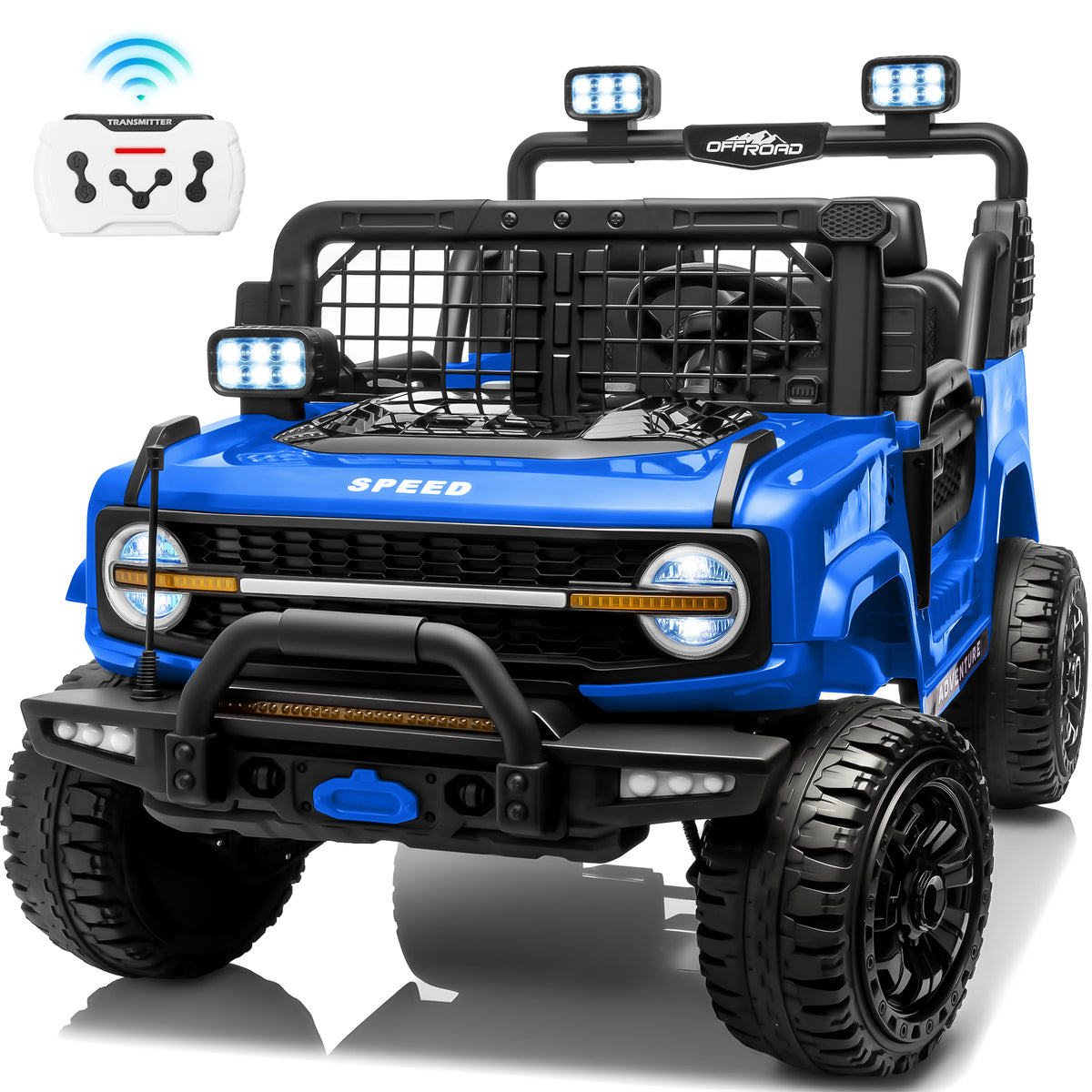 Joyracer 4WD 24V Ride On Toys Truck with Remote Control, 2 Seater 800W 9AH Powered Ride on Electric Car, Bluetooth MP3 Music, 4 Wheels Suspension, 3 Speeds, Black, Pink, Red,Pink-1203