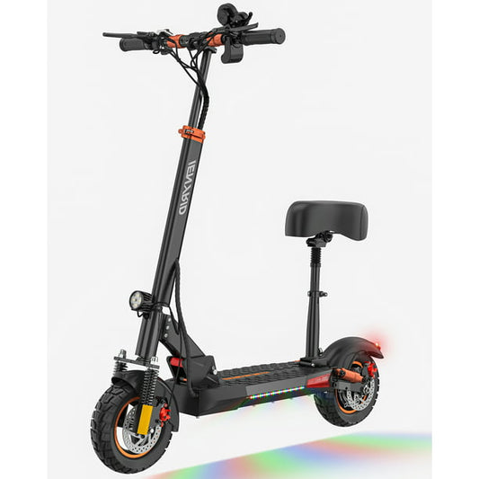 iENYRID Pro+ 16Ah 800W Adults Electric Scooter with Removable Seat, 10" Off-road Pneumatic Tires, 3 Speeds 30 MPH Max, 32 Miles Range Folding Electric Scooter 350lbs Weight Limit Black