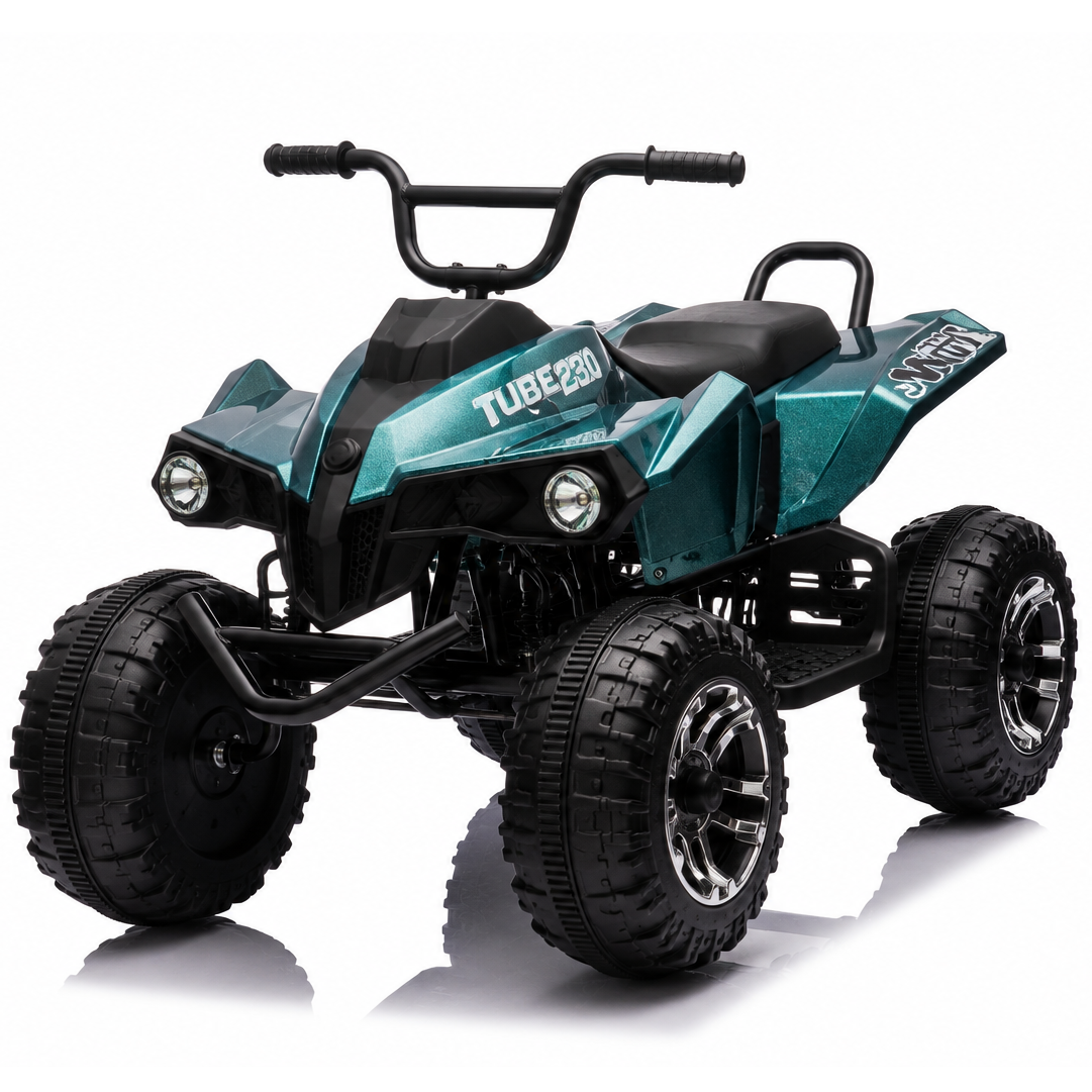 Joyracer 36V Ride on Toys for Kids, 400W Dual Quiet Motors Electric Ride on ATV, Two Seater Kids ATV with Steel Frame, PU Wheels, Bluetooth Music, Up to 6 MPH Speed, 4 Wheel Suspension, 621