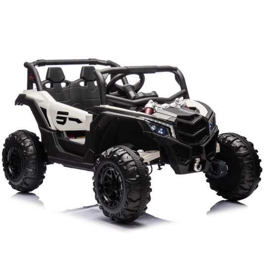 Joyracer 24V Ride on Car w/ Remote Control, 4WD Powered Electric Off-Road UTV with 4*200W Motors, Black