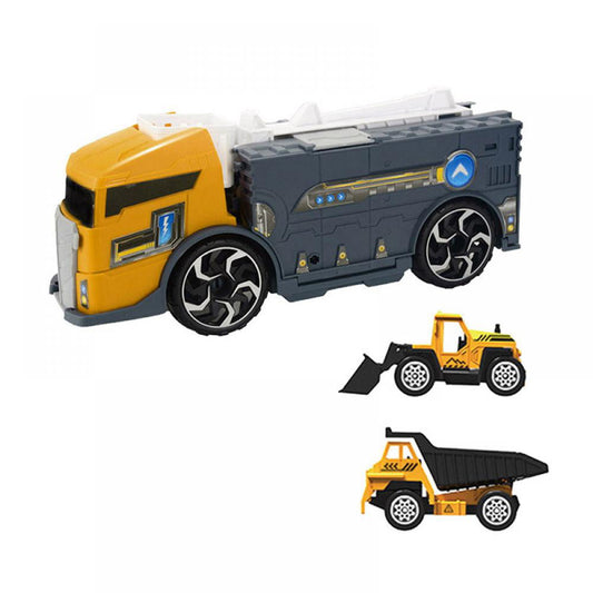 Kid Toys,Mini Truck Toy Car Model Deformation Car Combination Series Children's Toys Educational Preschool for Kids Children Party Favors Birthday Game Supplies-Mobile Machinery Shop