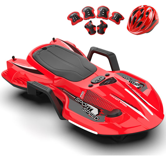 Electric Kids Ride on Toys Car, 200W Hub Motor & 24V Battery, Tail Color Spray, Up to 7MPH, Red