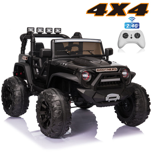 24V Electric Truck Powered Ride-On with Remote Control, Black-- JC555