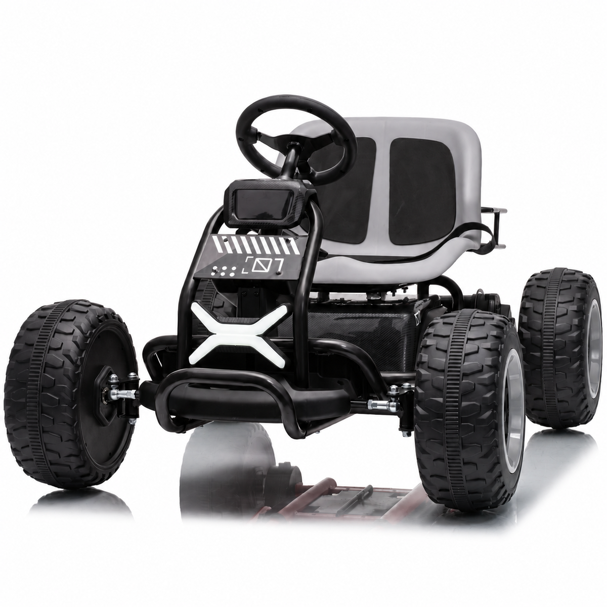 Joyracer 36V Ride on Car for Kids, Electric Ride on Toy Up to 10 MPH with 2*200W Motors, 3-Position Adjustable Frame, EVA Tires, Rear Storage Basket, Bluetooth & Music, Ages 6+, 669