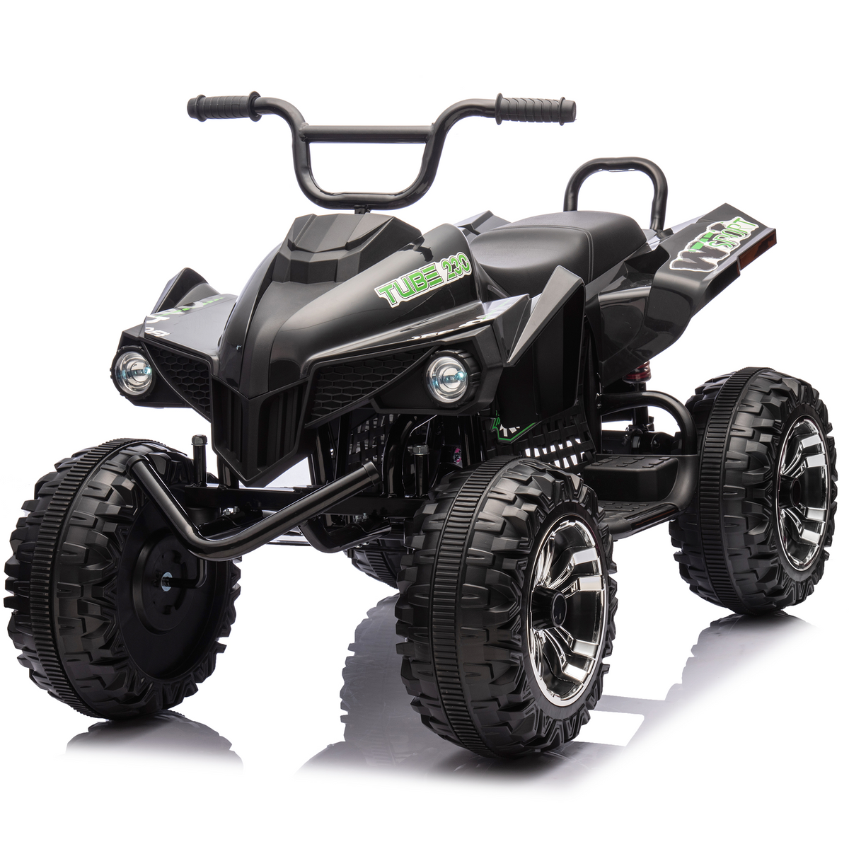 Joyracer 36V Ride on Toys for Kids, 400W Dual Quiet Motors Electric Ride on ATV, Two Seater Kids ATV with Steel Frame, PU Wheels, Bluetooth Music, Up to 6 MPH Speed, 4 Wheel Suspension, 621