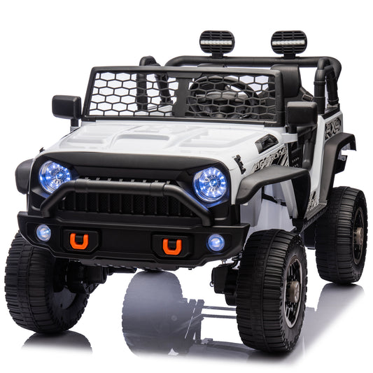 24V 4WD Ride on Toys with Remote Control, 2 Seater Kids Electric Car 7AH Battery Powered Truck Vehicle Powered 4-Wheeler Toy w/ Spring Suspension, Bluetooth Music, Gift for Boys Girls Red，green,white,black,rose-8802