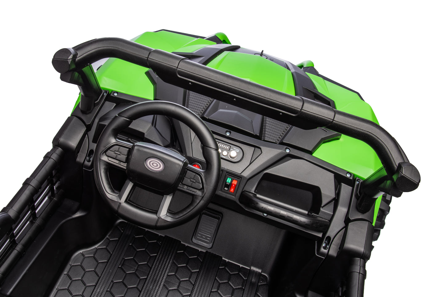 Joyracer 4WD 24 V Ride on Toys UTV with 2 XL Seaters, 4*200W Motor Kid Electric Power Car Wheels with Remote Control, LED Lights, Spring Suspension, 3 Speeds, Bluetooth Music