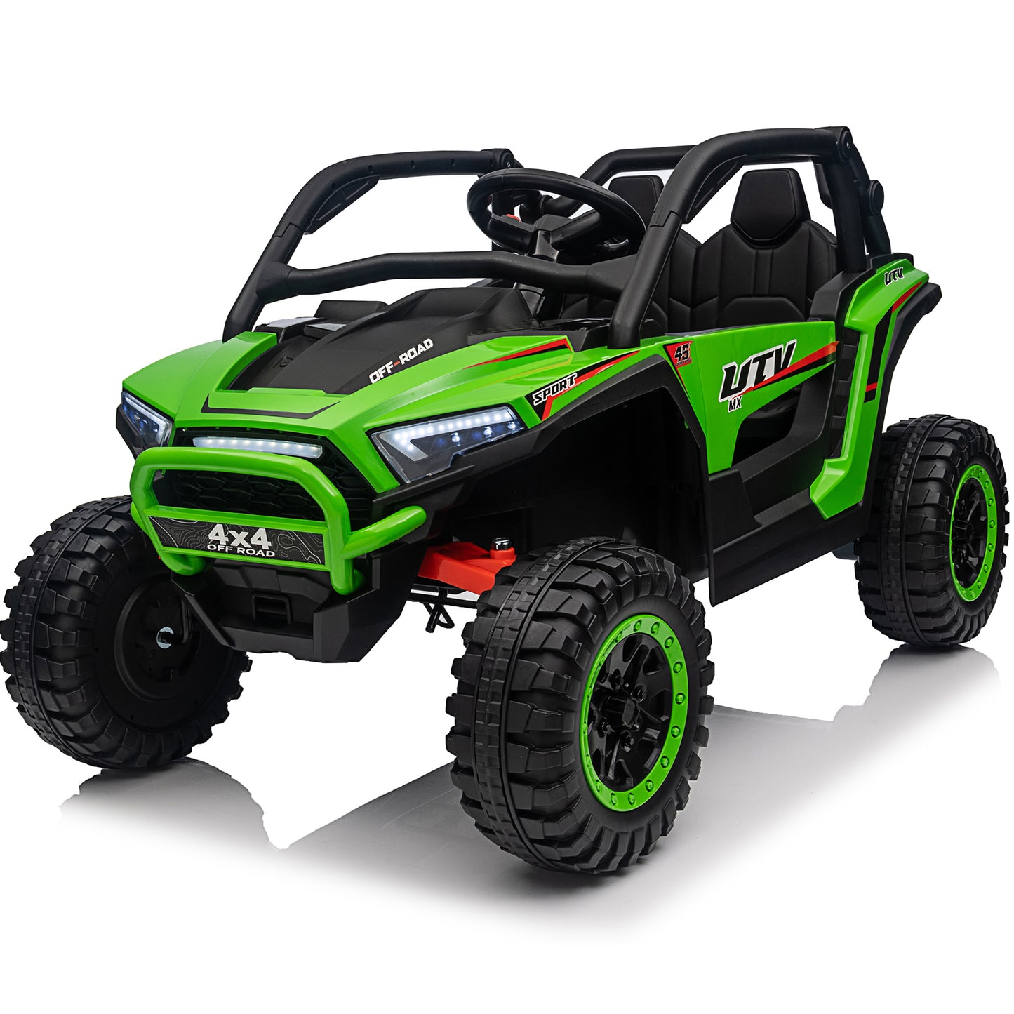 Joyracer 4WD 24V Ride on Toys for Kids with Remote Control, 2 Seater Electric Vehicle with Bluetooth Music, Storage 639
