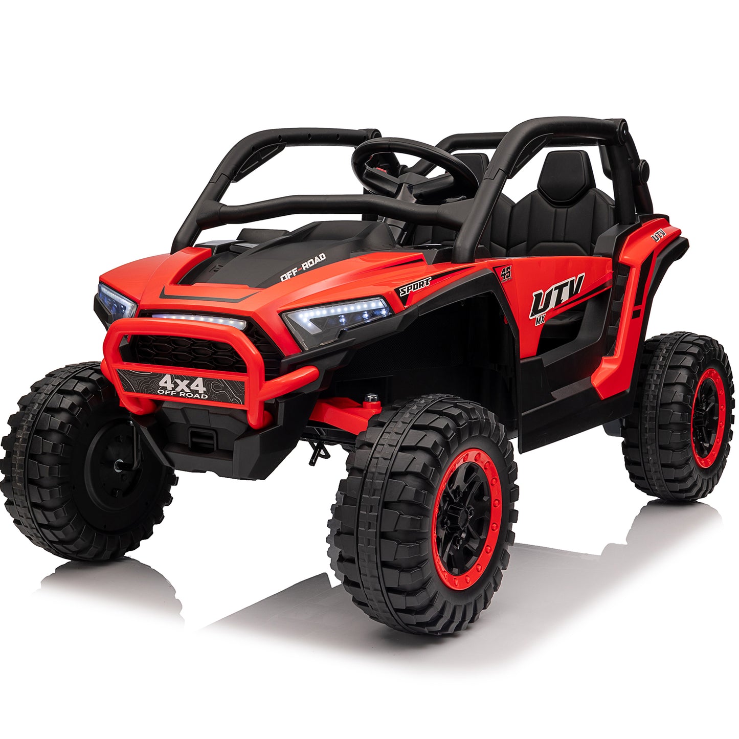 Joyracer 4WD 24V Ride on Toys for Kids with Remote Control, 2 Seater Electric Vehicle with Bluetooth Music, Storage 639