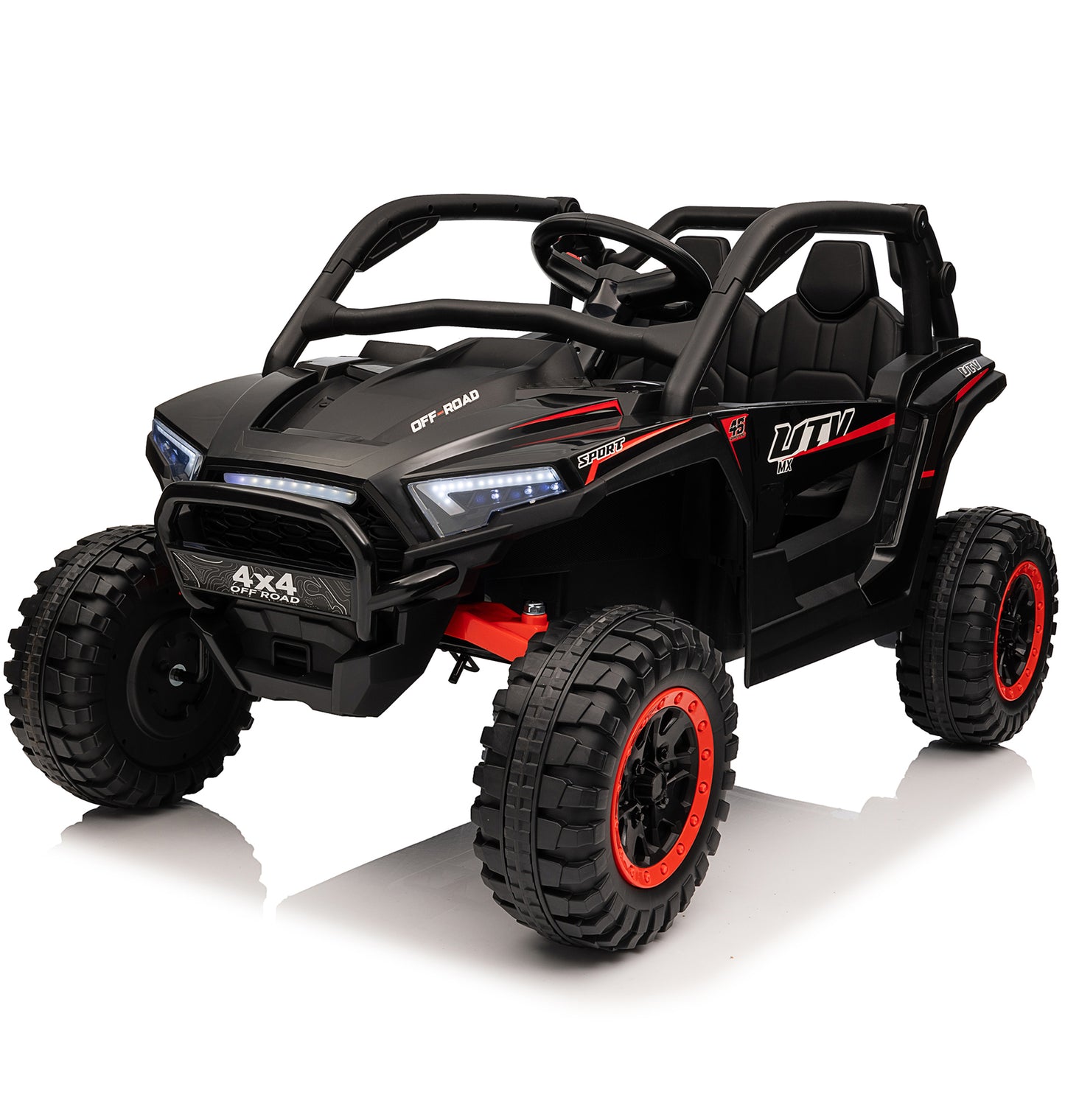 Joyracer 4WD 24V Ride on Toys for Kids with Remote Control, 2 Seater Electric Vehicle with Bluetooth Music, Storage 639