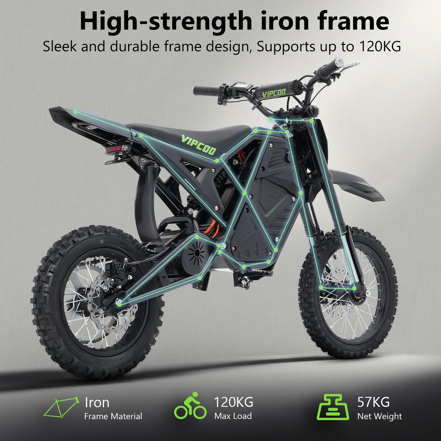 Joyracer 48V 3500W Electric Dirt Bike 39 mph 43 mi Range Lithium Battery Dual Shock 14/12 inch Tires Adult Off-Road Motorcycle