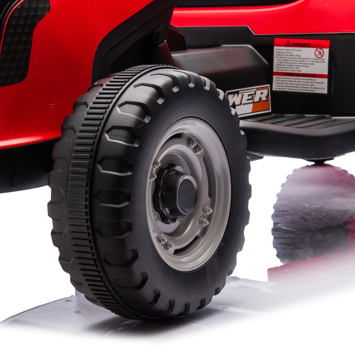 Joyracer 24V Kids Ride on Truck Car w/ Parent Remote Control, Power Car Wheels Toy for Toddlers w/3 Speeds, Music, Red