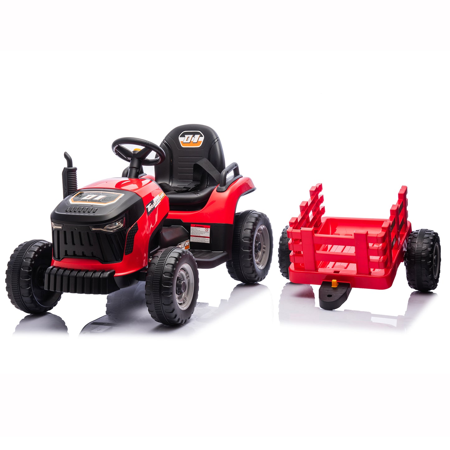 Joyracer 24V Kids Ride on Truck Car w/ Parent Remote Control, Power Car Wheels Toy for Toddlers w/3 Speeds, Music, Red