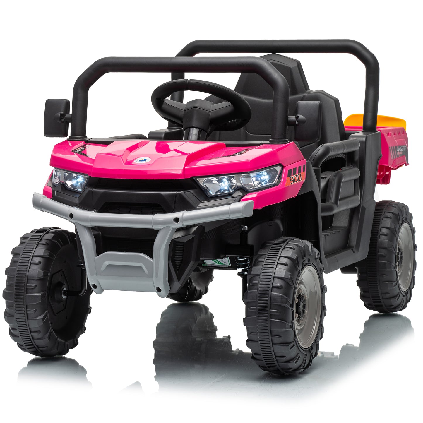 Joyracer Kids Ride On Truck with Electric Dump Bed, 12V Battery Powered Car with Parent Remote Control, Bluetooth Music, LED Lights, Ride On Toy for Boys Girls Ages 3-5 Years-662
