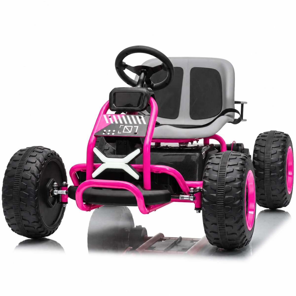 Joyracer 36V Ride on Car for Kids, Electric Ride on Toy Up to 10 MPH with 2*200W Motors, 3-Position Adjustable Frame, EVA Tires, Rear Storage Basket, Bluetooth & Music, Ages 6+, 669