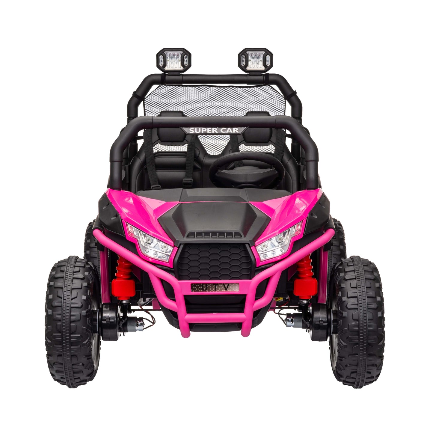 Joyracer 24V Kids Ride on Car, 2 Seater Powered off-Road, 4WD Electric Vehicles with Remote Control, Maximum 5mph, Spring Suspension UTV for 3-8 Boys Girls