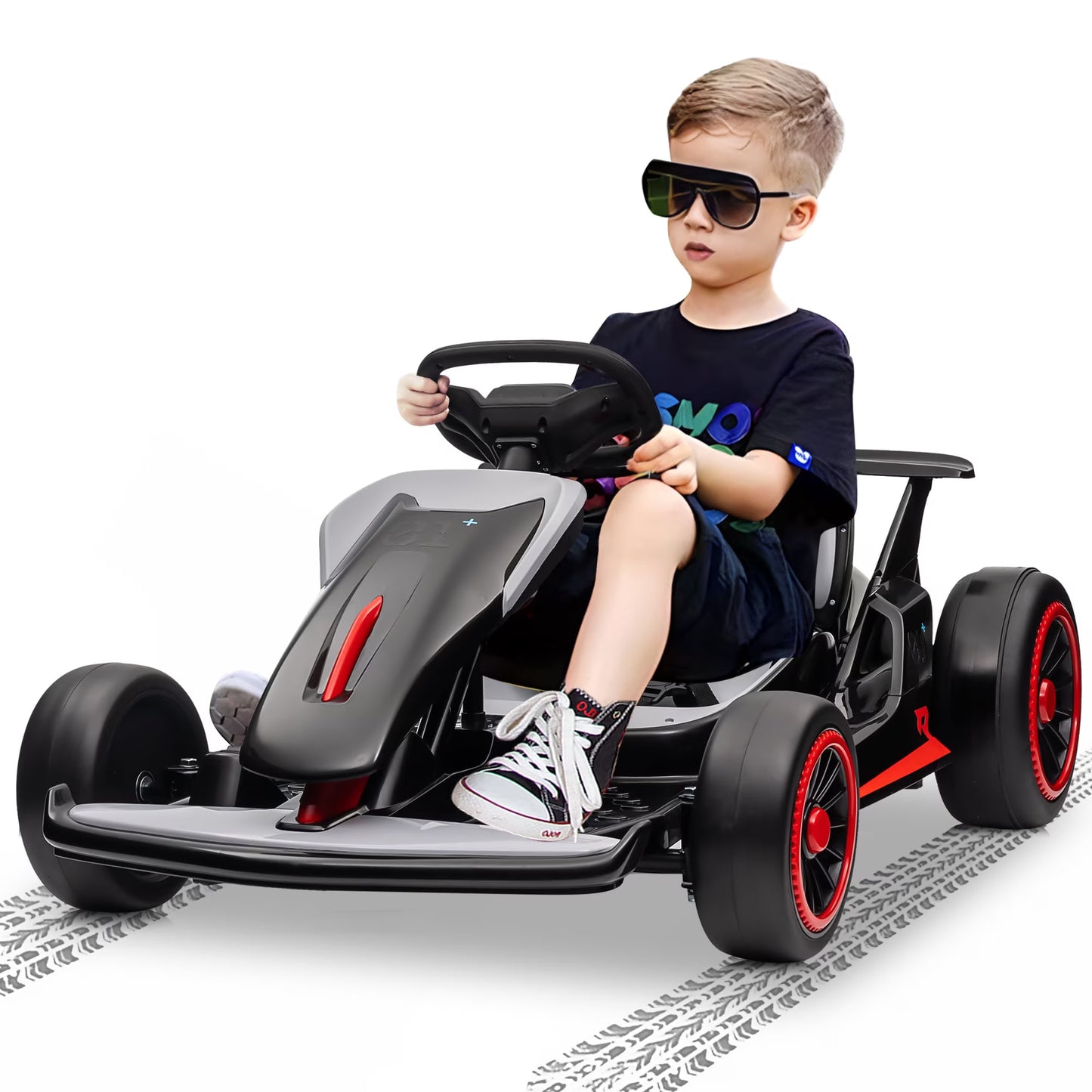 Joyracer 24V Ride on Toys Electric Go Kart for Boys Girls Age 6-12 Years Old-3888