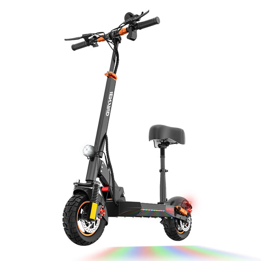 iENYRID Pro 800W Adults Electric Scooter with Removable Seat, 10" Off-road Pneumatic Tires, 3 Speeds 30 MPH Max, 25 Miles Range Folding Electric Scooter 350lbs Weight Limit Black