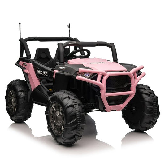 24V Electric UTV Kids Ride on Car w/ 2 Seater Remote Control, 400W Motor, 7AH Battery Powered 4 Wheeler Toy Vehicle, Spring Suspension, 3 Speeds, MP3, Bluetooth for Boys Girls Pink11